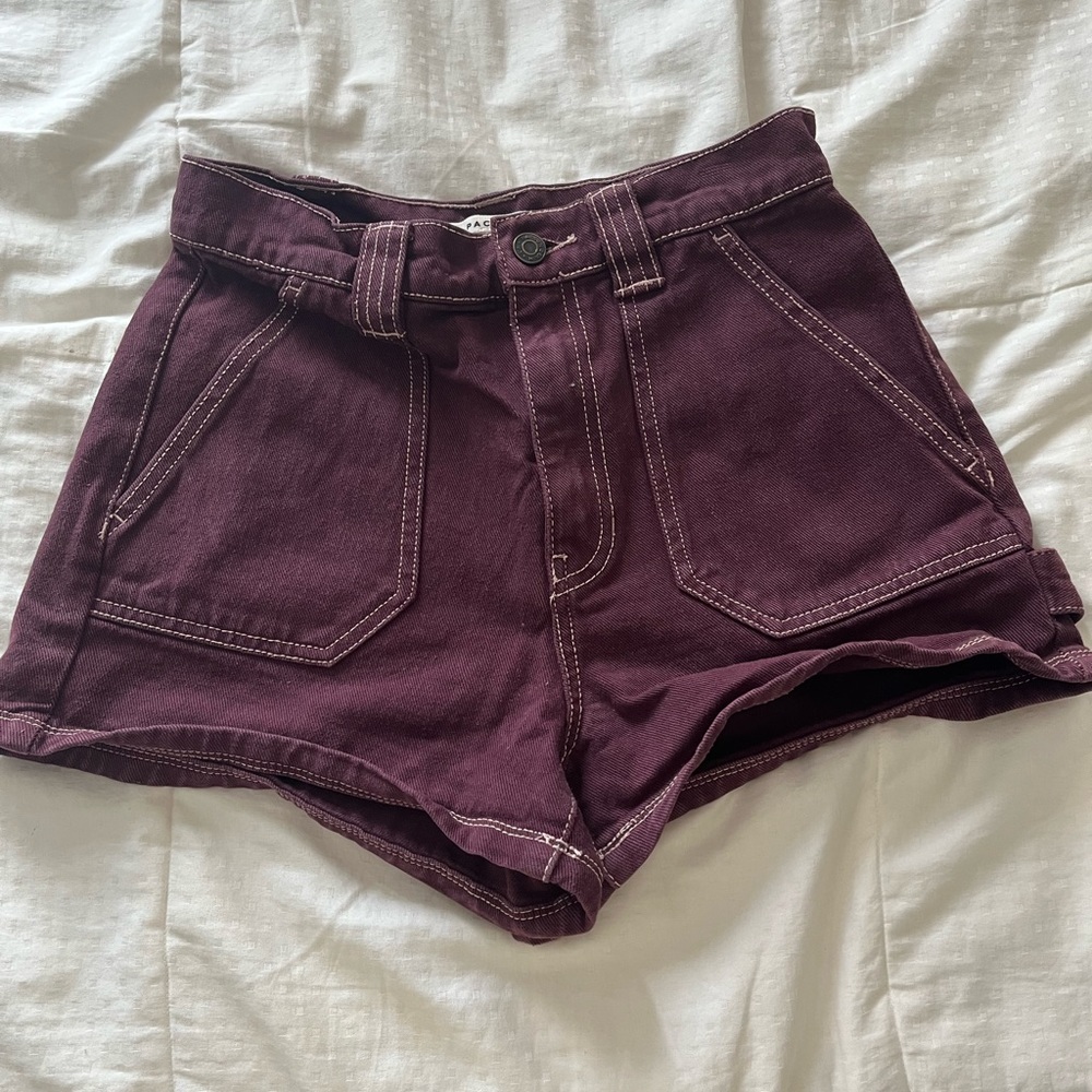 maroon pacsun cargo shorts